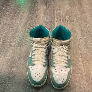 Nike High-Top Sneakers - White and Teal